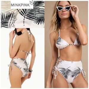 MINKPINK High Waisted string bikini. NWT